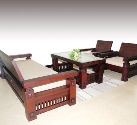 Bàn ghế gỗ phòng khách - BGPK - 07